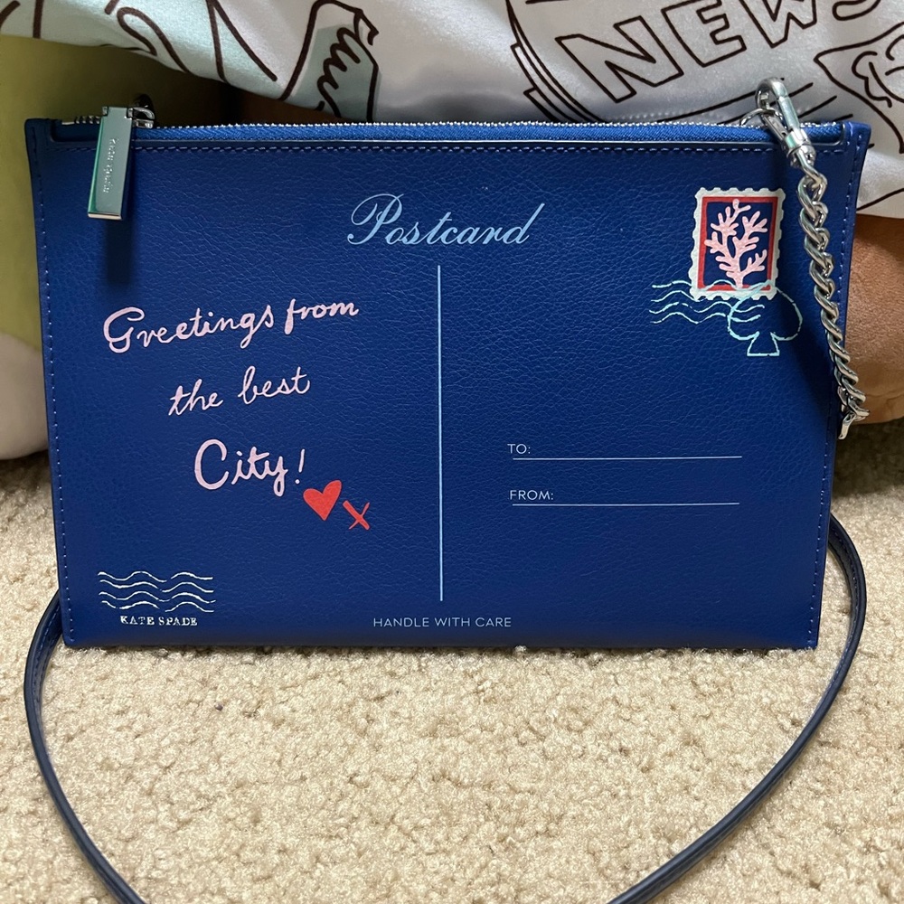 Kate Spade Blue Greetings Crossbody Bag